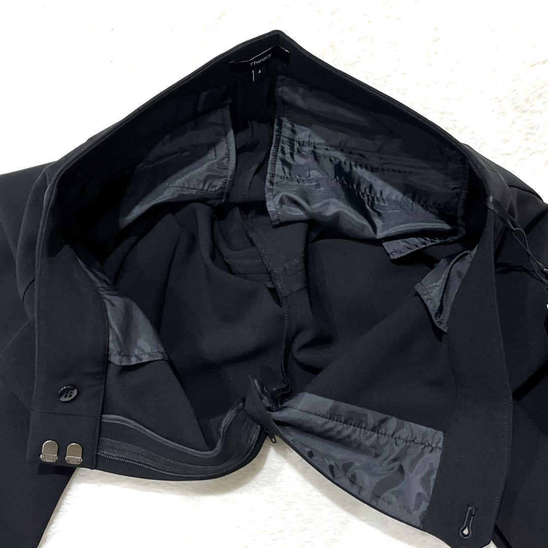 【新品タグ付 現行 サイズXL】セオリー ワイドクロップドパンツ ブラック