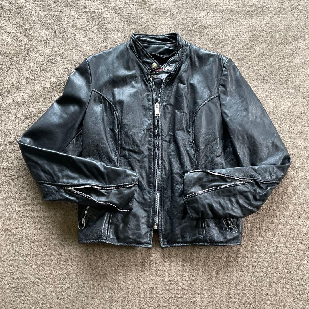 1970s　USA製　BROOKS LEATHER シングルライダースジャケット