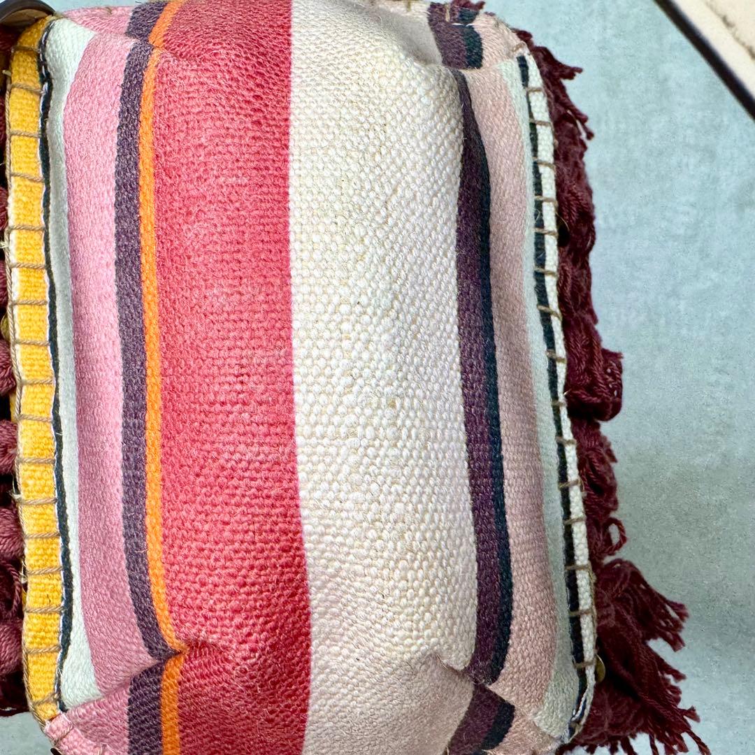 希少☆ ケイトスペード　ラクダ　ハンドバッグ　ラタン　カゴバッグ　マルチカラー