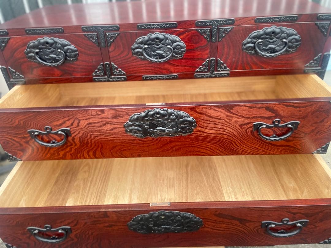 伝統工芸 岩谷堂箪笥 南部鉄器金具 うるし塗装 整理タンス 抽斗 時代箪笥