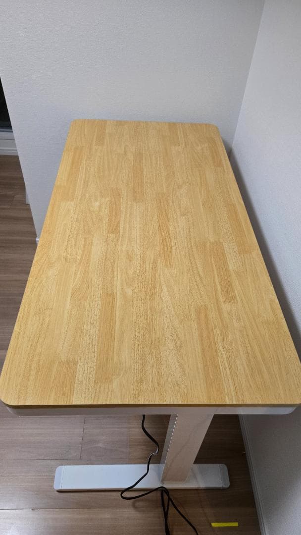 【hakuyu】Acrolix 電動昇降デスク（白脚＋メイプル天板）