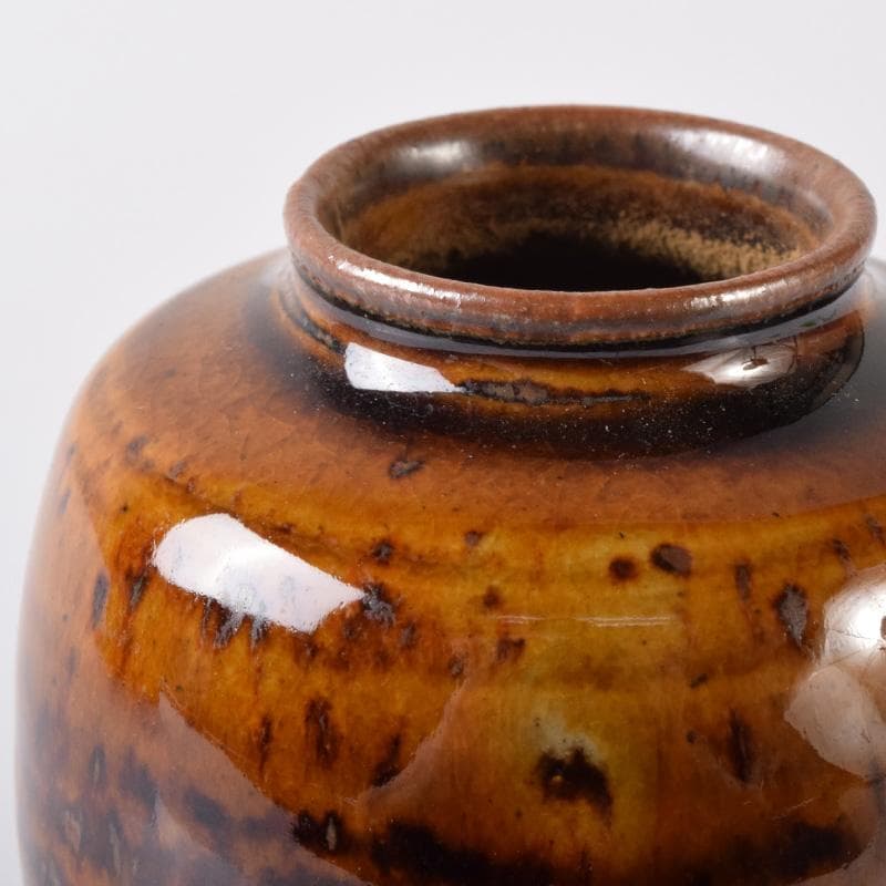 茶道具　瀬戸焼　茶入　仕覆・時代箱付　V　7590