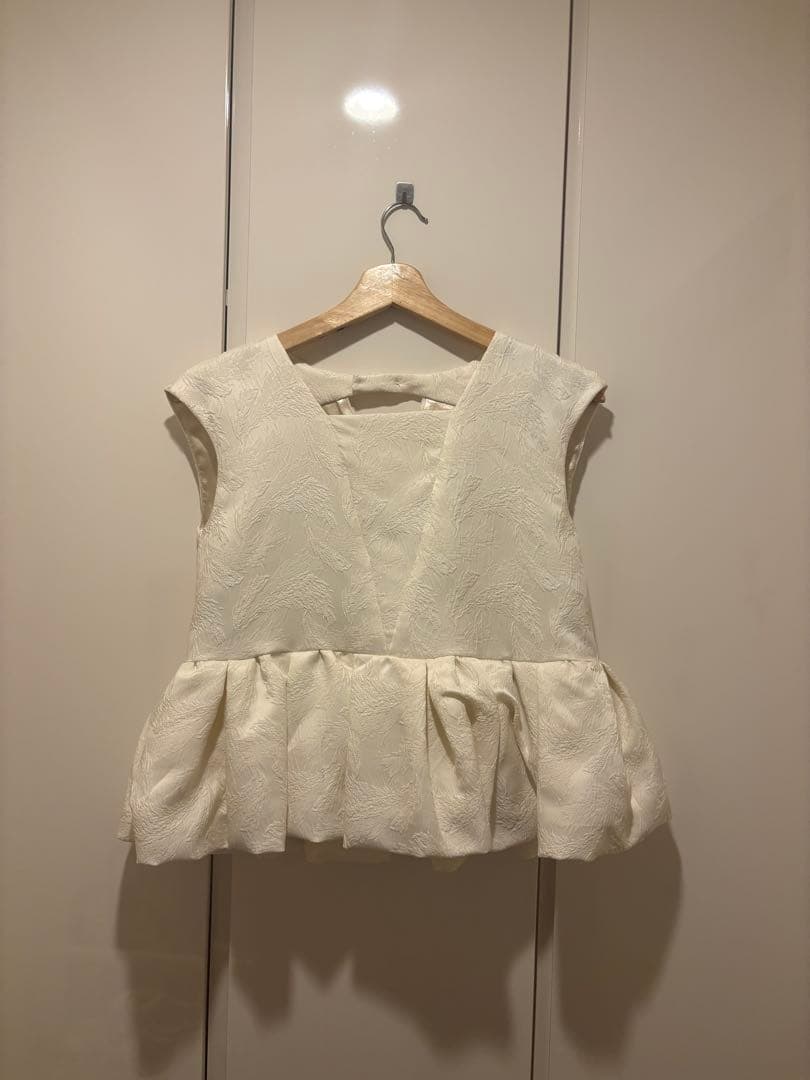 ANDRESD ペプラム セットアップ パンツ ドレス 結婚式 オケージョン Ｓ