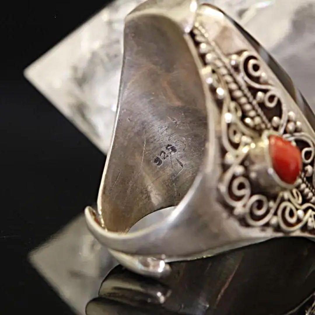 一眼天珠指輪　シルバー925/可動式最大26号まで