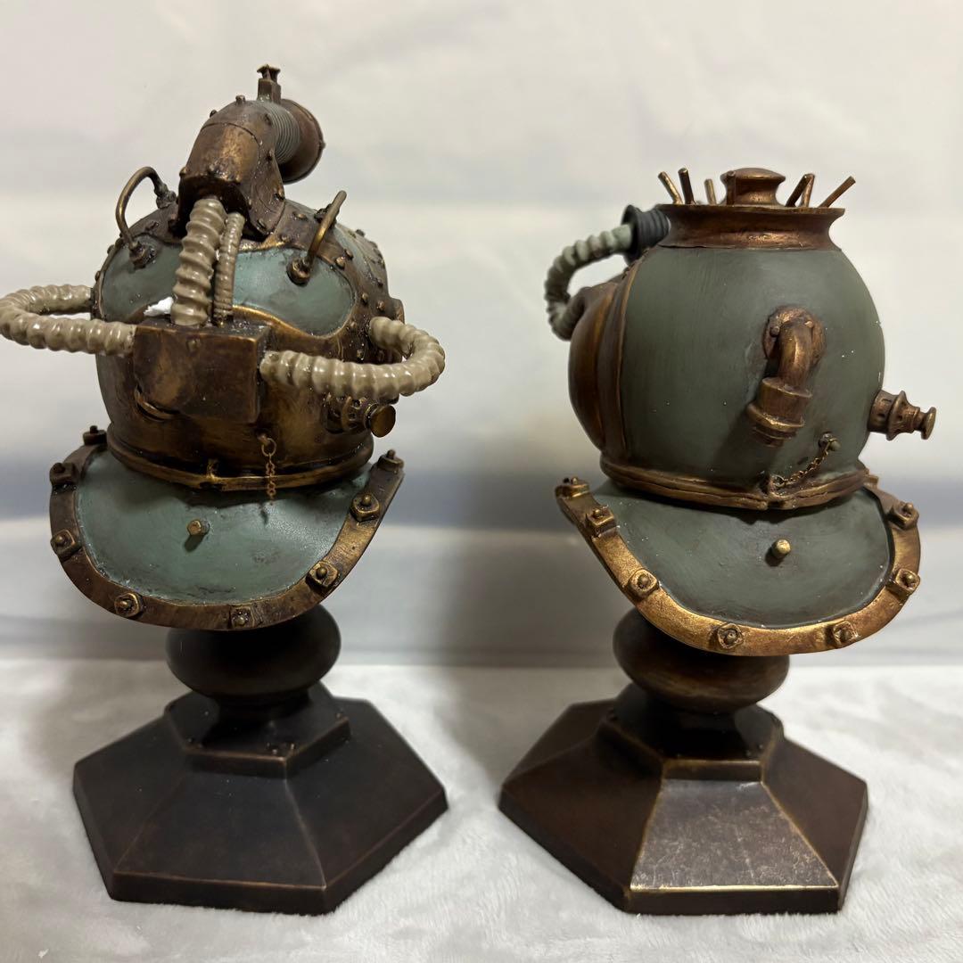 ディズニー 海底2万マイル ネモ船長 クルー ヘルメット レプリカ スタチュー