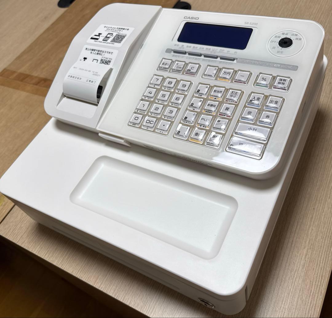 【KJ】CASIO 電子レジスター　SR-S200-EX ホワイト【新品】