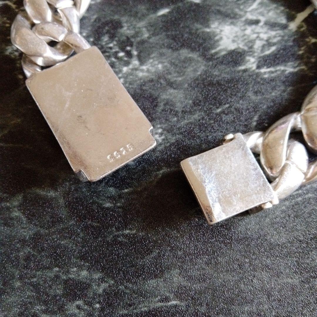 シルバー925 ツイスト星モチーフ チェーンブレスレット ★スター五芒星シンプル