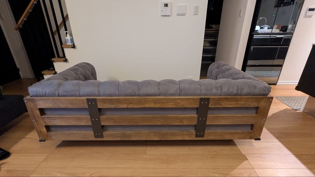 UPTOWN、プーリーソファー3人掛、モダン 、 グレーソファ