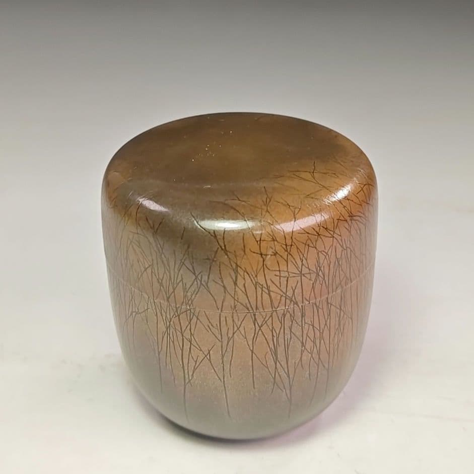 イ973 棗『西島栄治』『林　棗　共箱』漆塗　茶器　茶道具