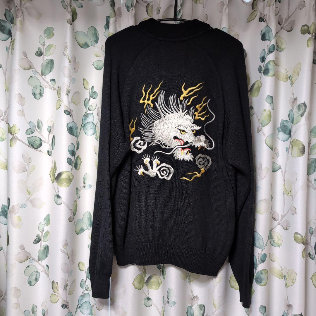 ヒステリックグラマードラゴン刺繍ニットジップジャケットM