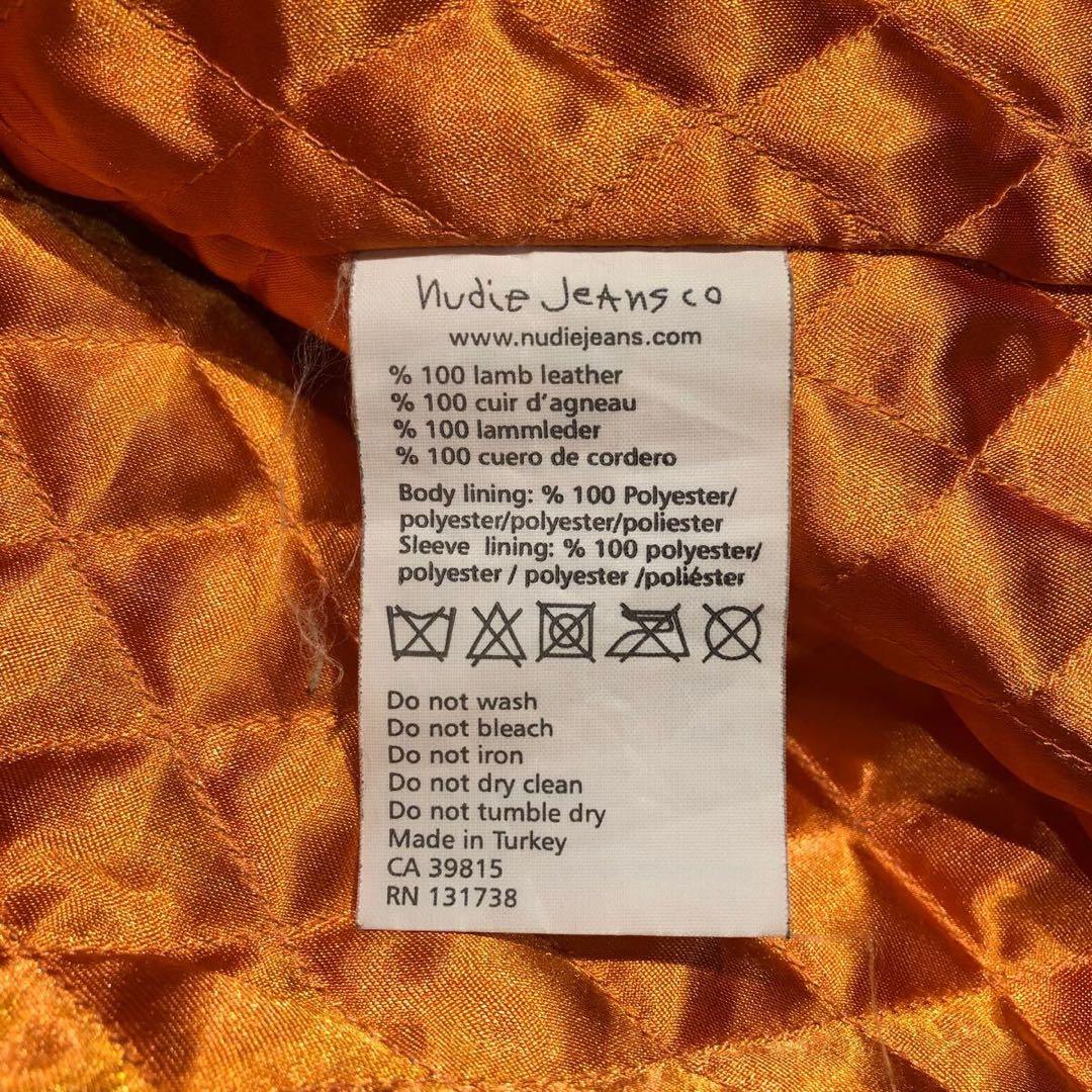 ヌーディージーンズ 裏キルティングレザーブルゾンジャケット/ライダース
