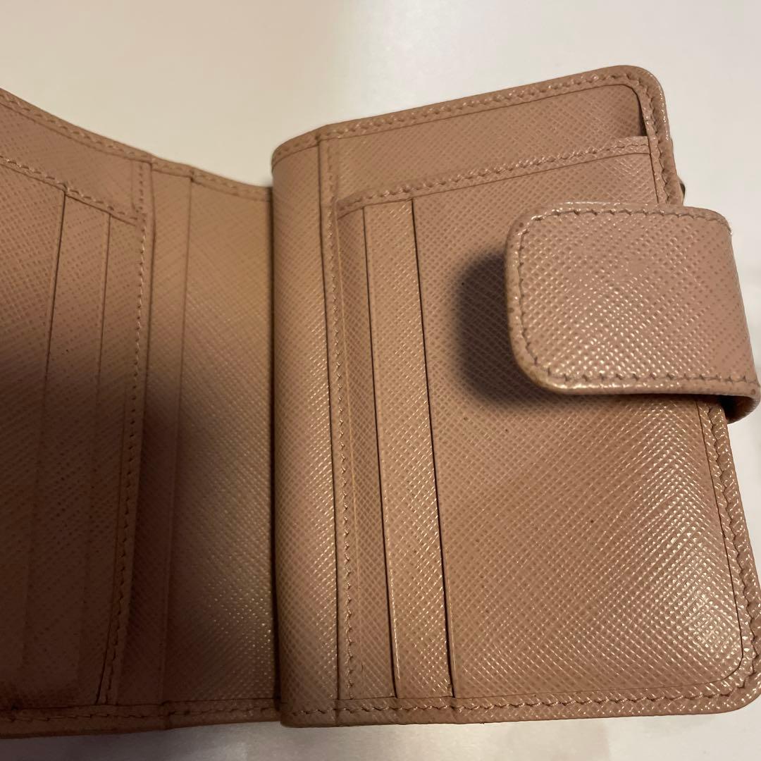 プラダ PRADA 二つ折り財布 サフィアーノレザー財布