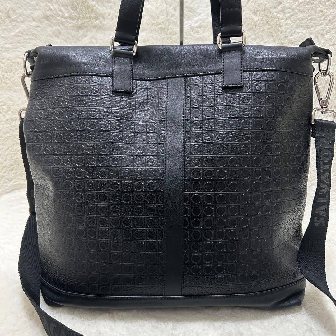 【美品】サルバトーレフェラガモ 2way トートバッグ ビジネスバッグ レザー