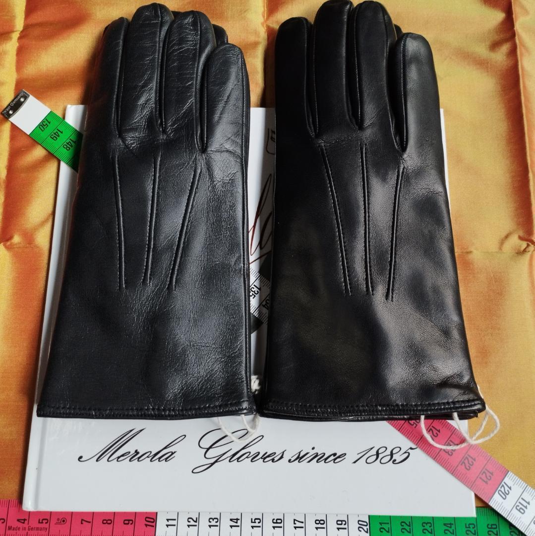 一部復活 今季 メローラ タッチ対応 ナッパ黒 ライニングなし 革手袋 グローブ