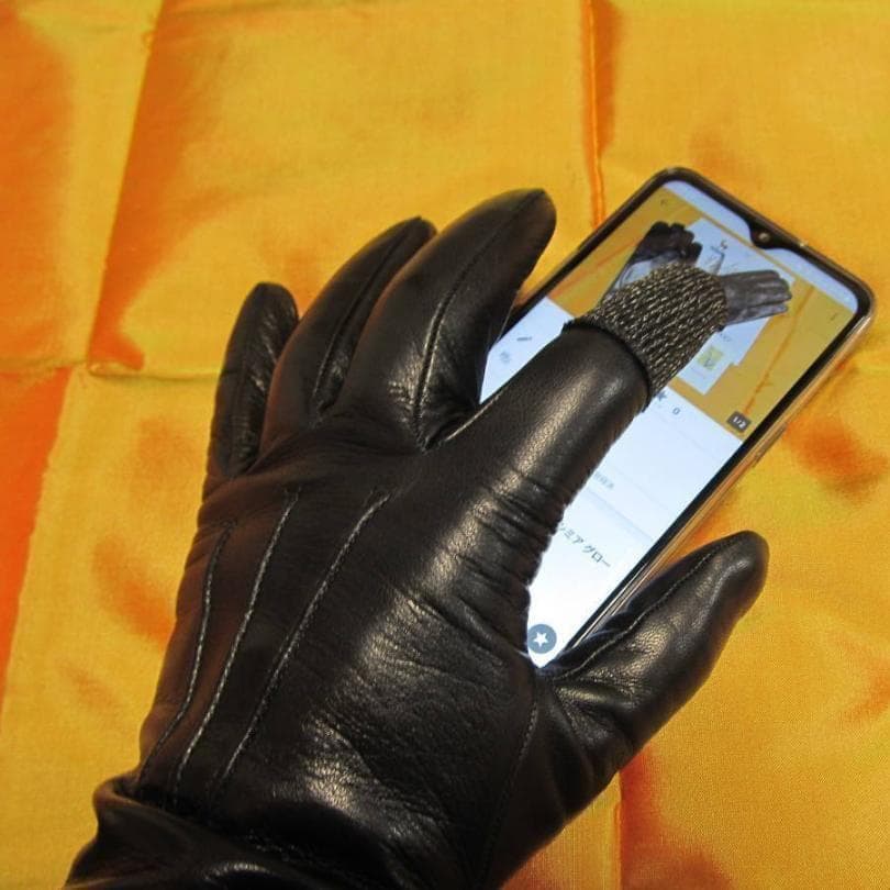 一部復活 今季 メローラ タッチ対応 ナッパ黒 ライニングなし 革手袋 グローブ
