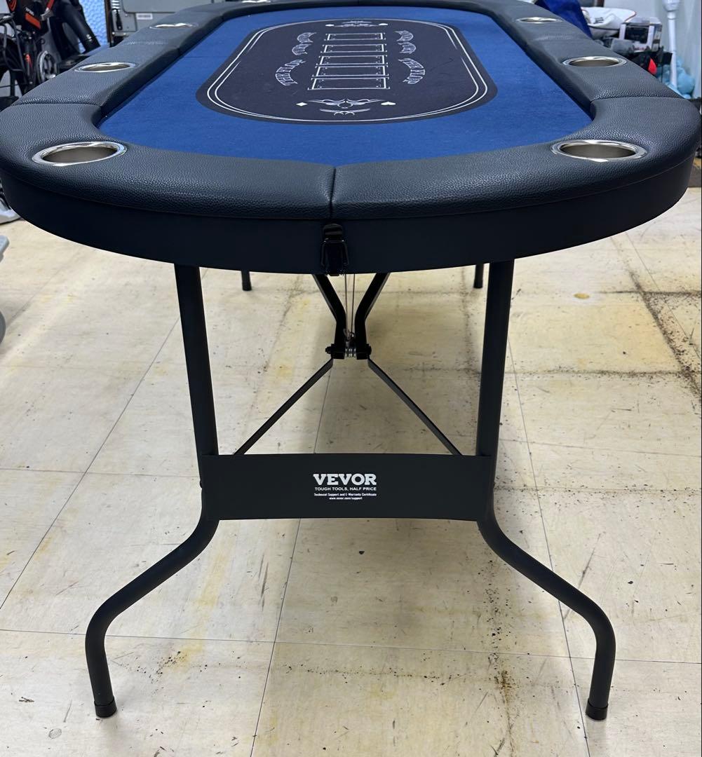⑦【美品】VEVOR 折りたたみ式　ポーカーテーブル　8人用