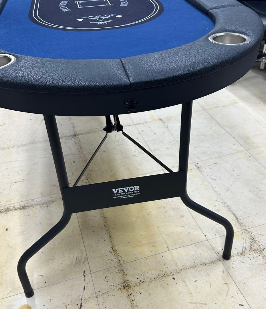⑦【美品】VEVOR 折りたたみ式　ポーカーテーブル　8人用