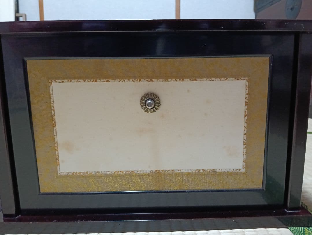 【茶道具整理中】少々難あり　木箱付　平安光入　造　溜塗　小袋棚