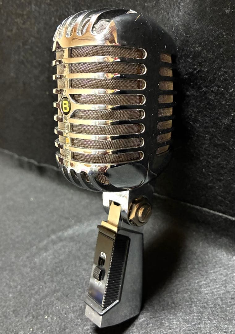 ガイコツマイク　ボーカルマイク　ロカビリー　マイクコード　付き