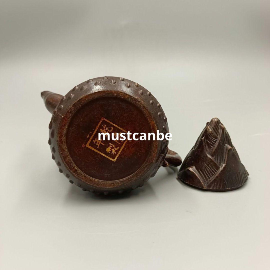 銅器 竹子茶壺 銅壺 茶道具 文房具 工芸品 置物