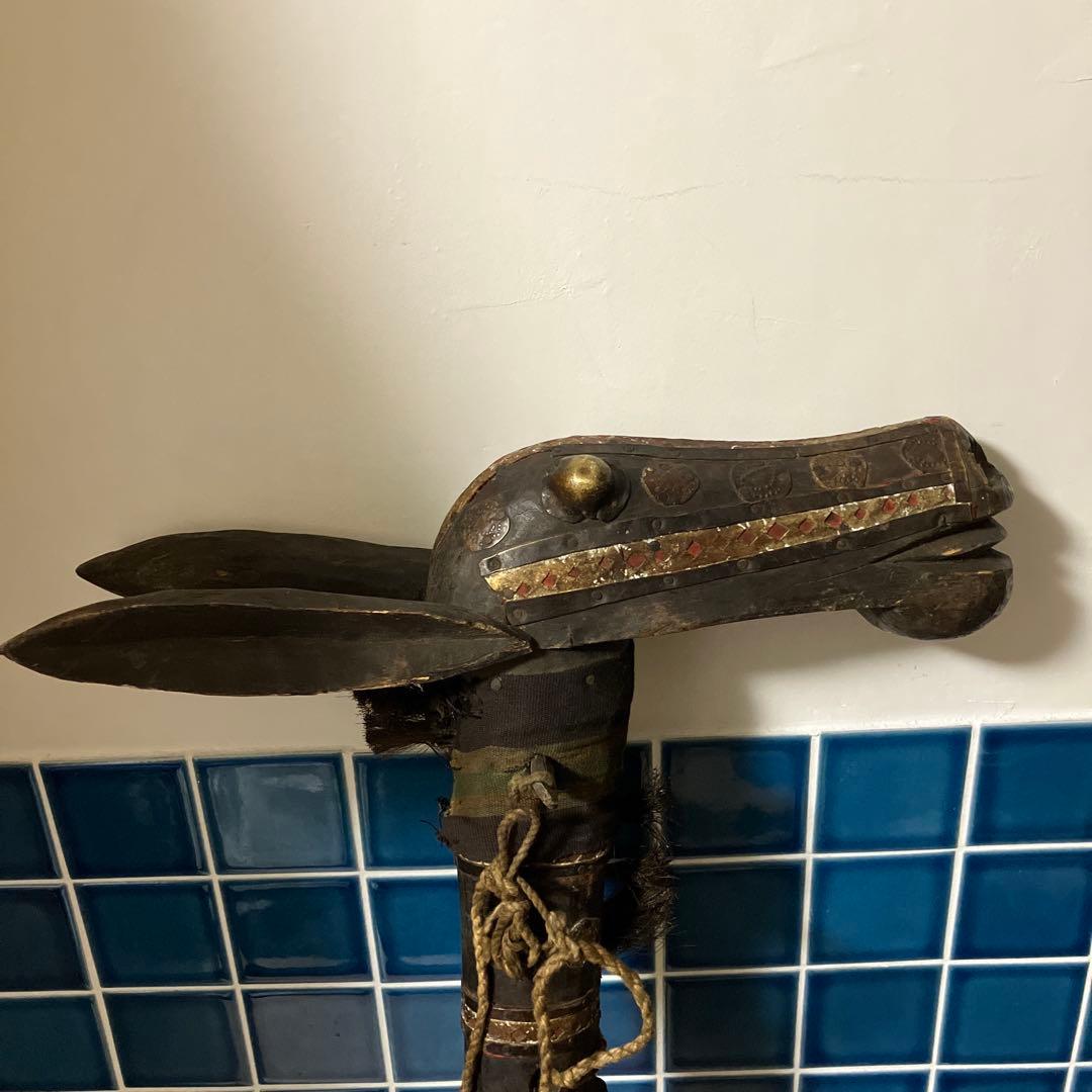 マリ共和国　木製馬のオブジェ