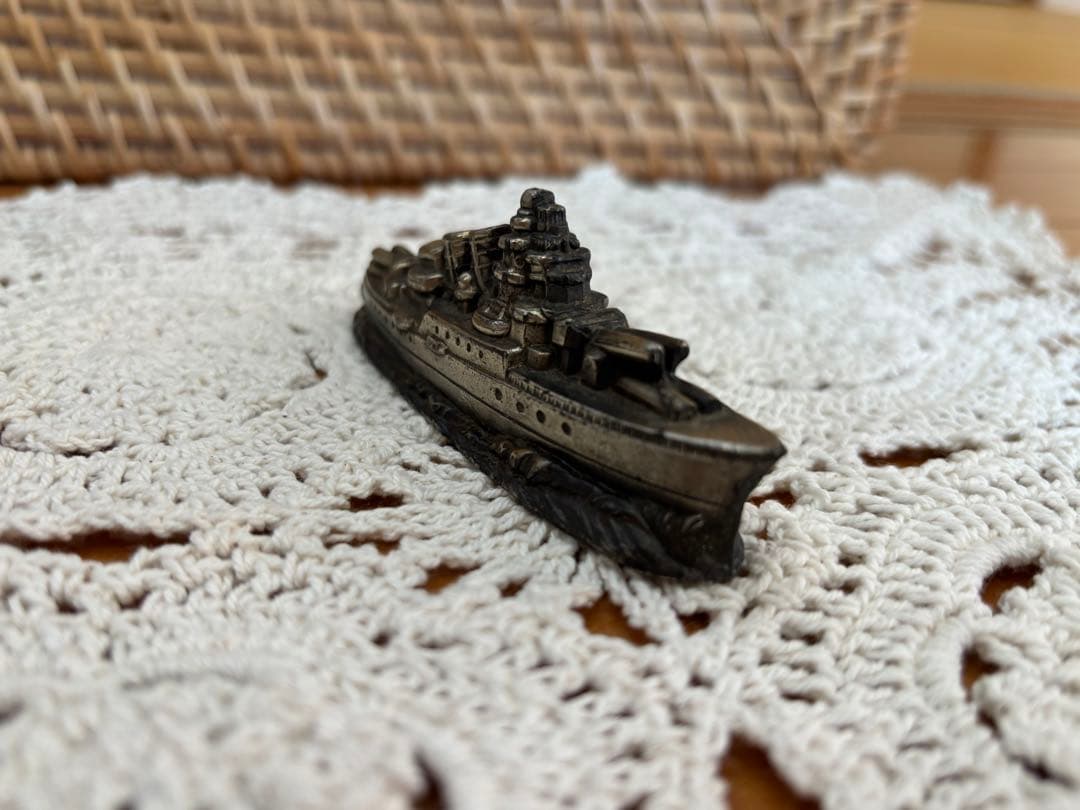 希少 戦前 グリコ おまけ 軍艦文鎮　特製懸賞品 レア (写真追加確認)