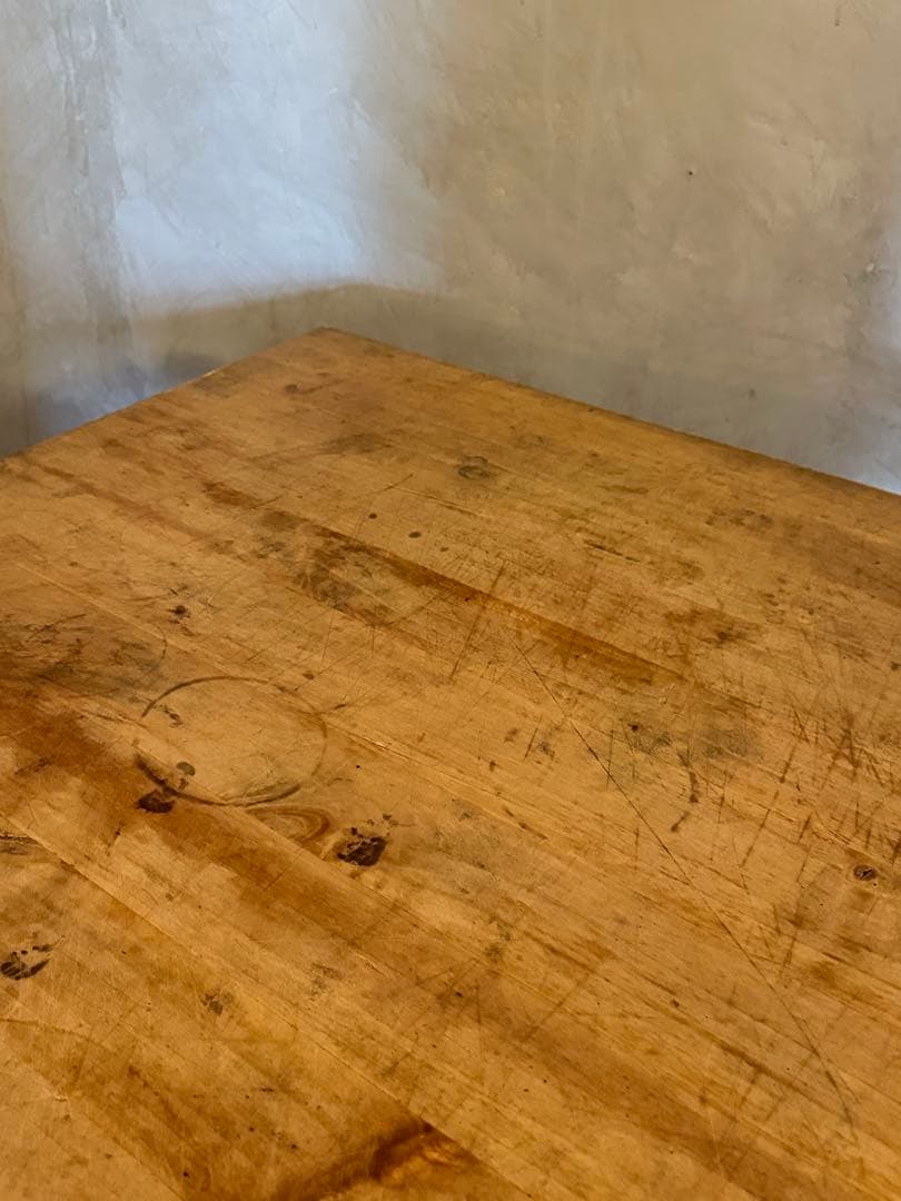 【東京都23区配送無料】ビンテージ　テーブル　作業台　什器　陳列棚　プリミティブ