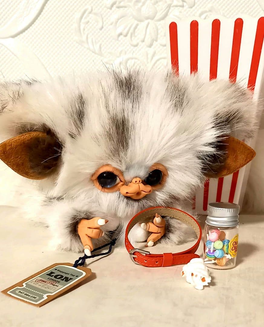 ハンドメイド・可動Big長毛ベビさんのお人形・アートドール・ぬいぐるみ・創作