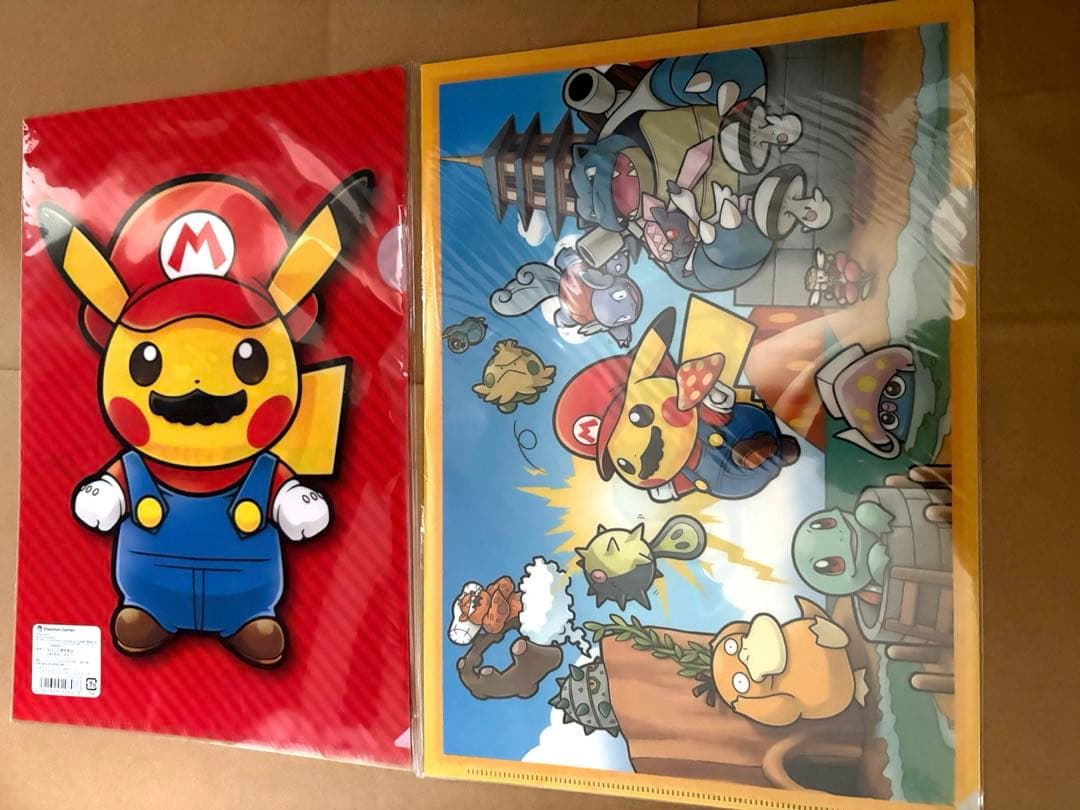 クリアファイル　マリオピカチュウ　ルイージピカチュウ