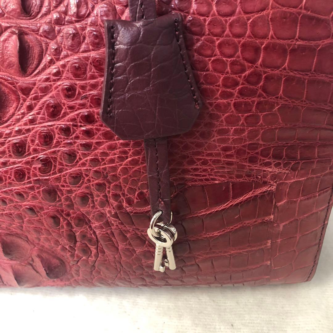 美品　RODANIA クロコダイル　2way ショルダーバッグ　ギャランティ