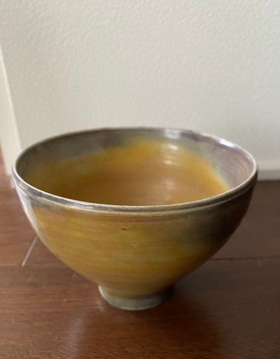 林みちよ　黄紫釉茶碗　旅茶碗　小服茶碗　茶箱茶籠用