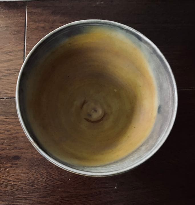 林みちよ　黄紫釉茶碗　旅茶碗　小服茶碗　茶箱茶籠用