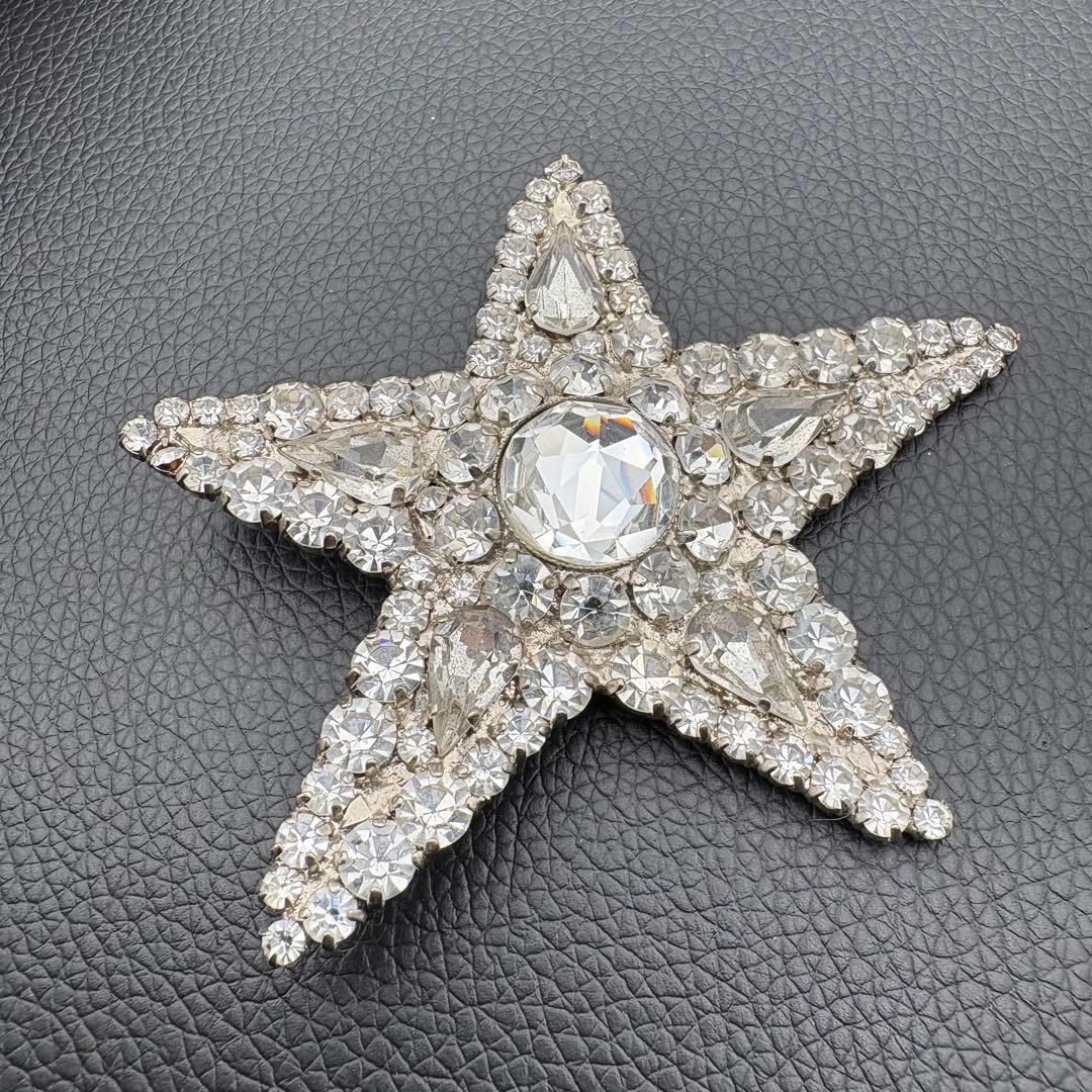 希少　Yves Saint Laurent リヴゴーシュ　星形　スター　ブローチ