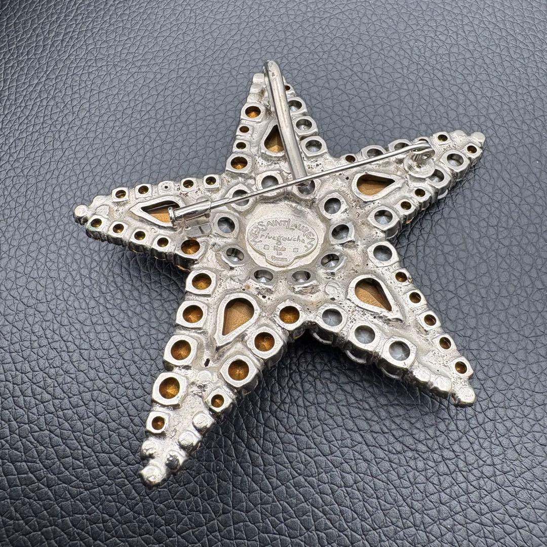 希少　Yves Saint Laurent リヴゴーシュ　星形　スター　ブローチ