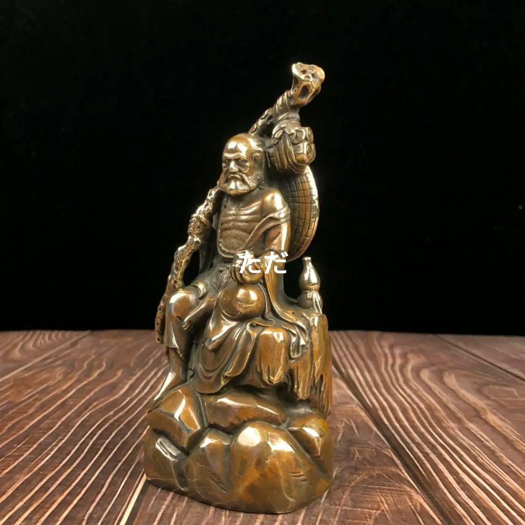 仏教美術 銅製仏像 沈思達磨祖師像 応接間 茶室 書斎 装飾品 工芸品 置物