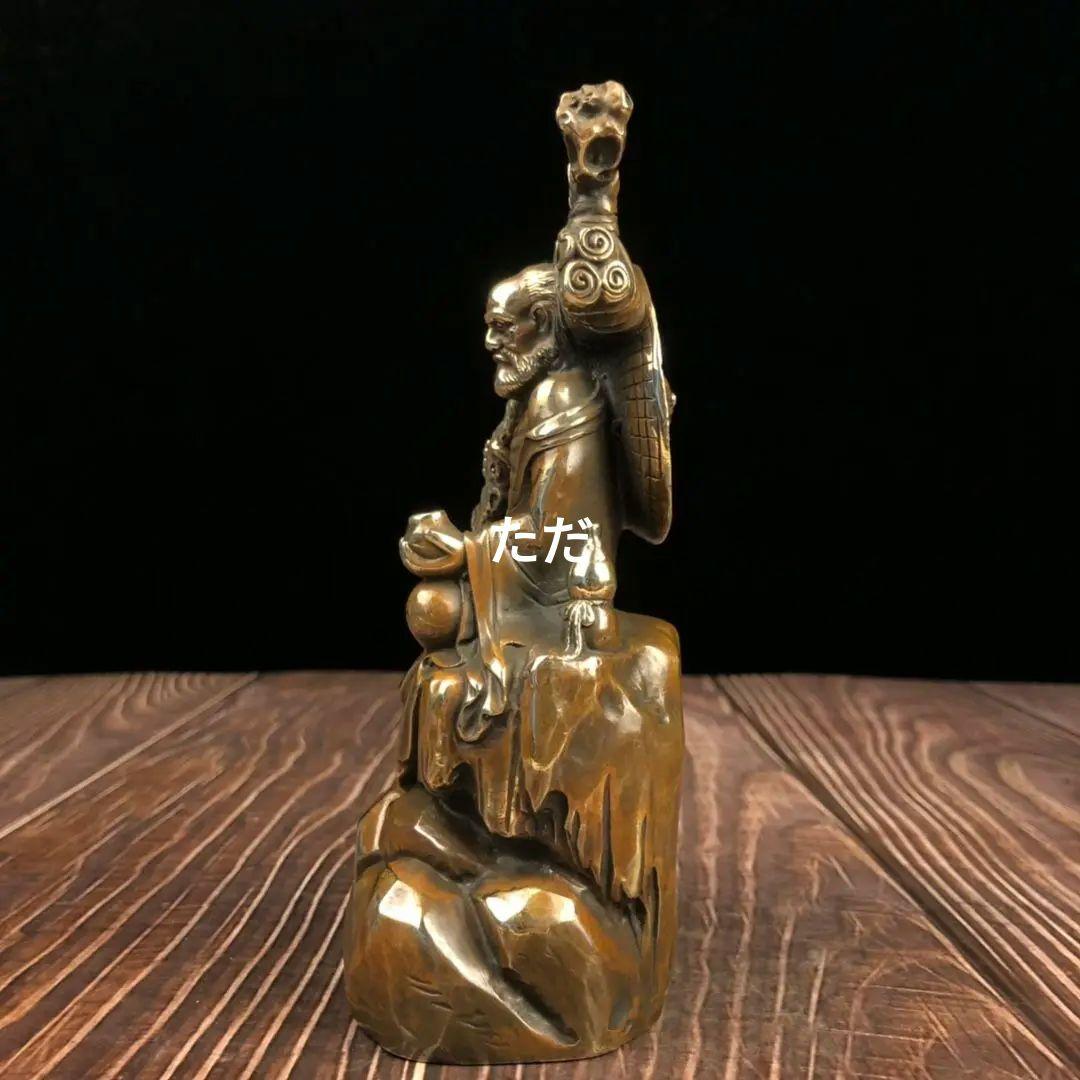 仏教美術 銅製仏像 沈思達磨祖師像 応接間 茶室 書斎 装飾品 工芸品 置物