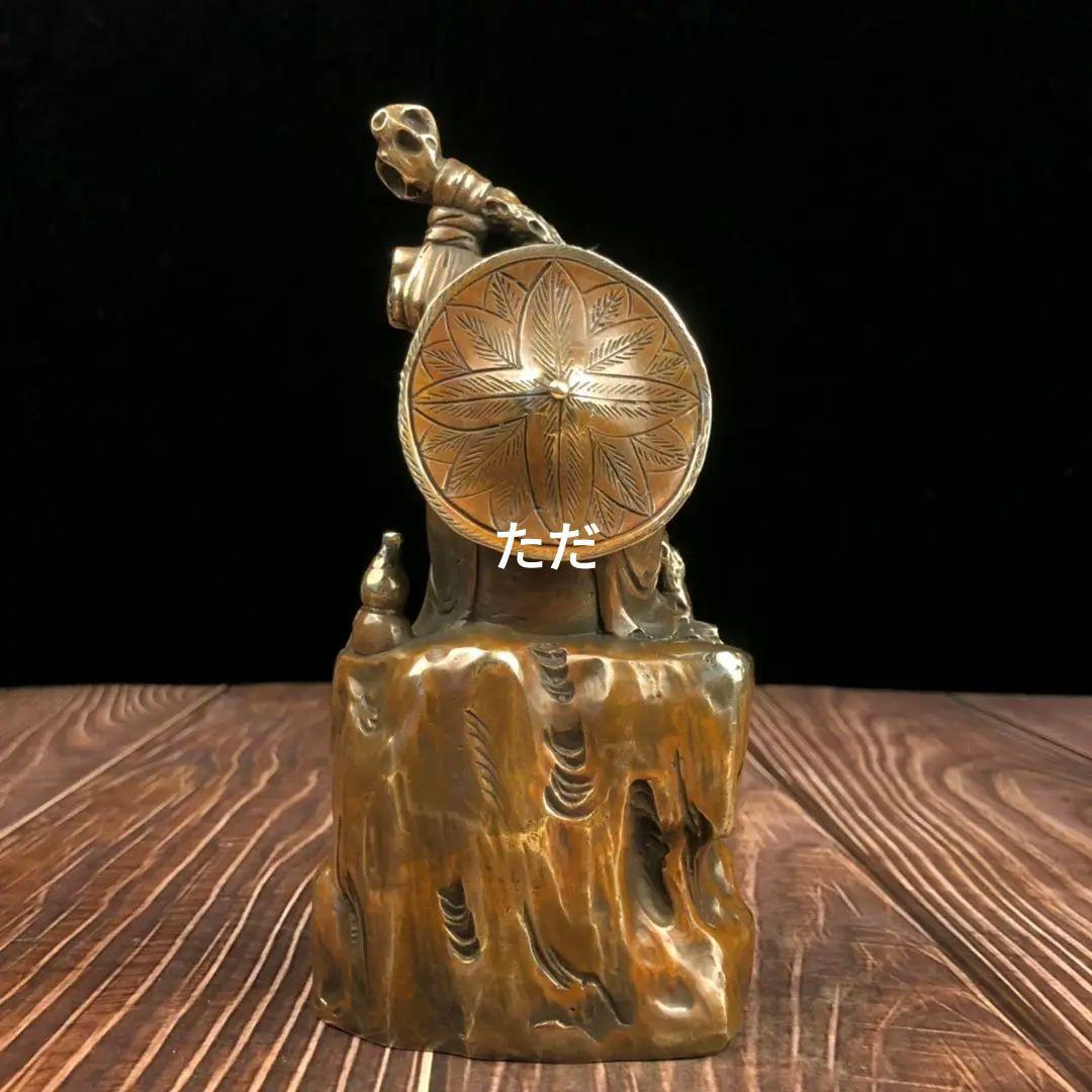 仏教美術 銅製仏像 沈思達磨祖師像 応接間 茶室 書斎 装飾品 工芸品 置物