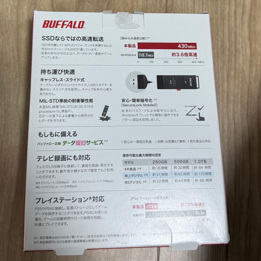 BUFFALO SSD-PUT1.0U3-BKA 1.0TB スティックSSD
