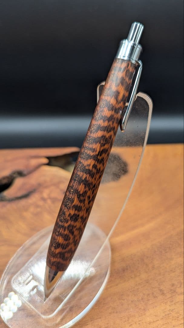 592極上スネークウッド木軸シャーペン　ボールペン