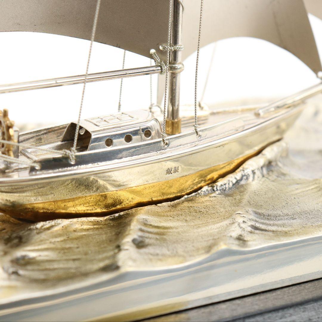 銀製刻印 銀製 シルバー 帆船 ヨット 約100g　V367　GK1