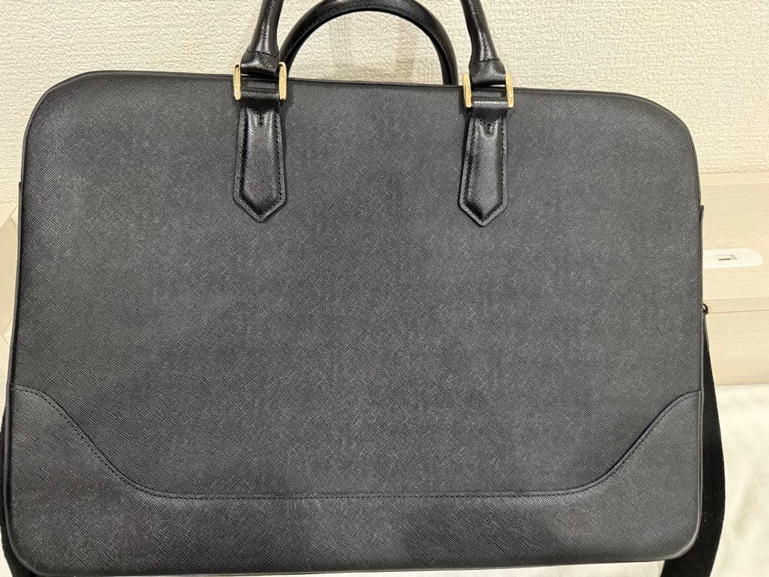 PELLE MORBIDA キャピターノ　ブリーフバッグ　2室タイプBLACK