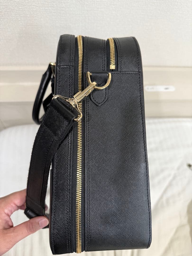 PELLE MORBIDA キャピターノ　ブリーフバッグ　2室タイプBLACK