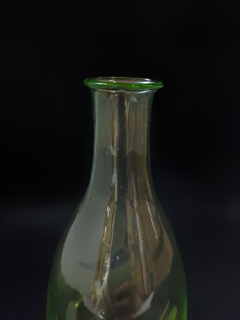 【希少】ウランガラス 時代ガラス 古ガラス 徳利 薄吹き 骨董