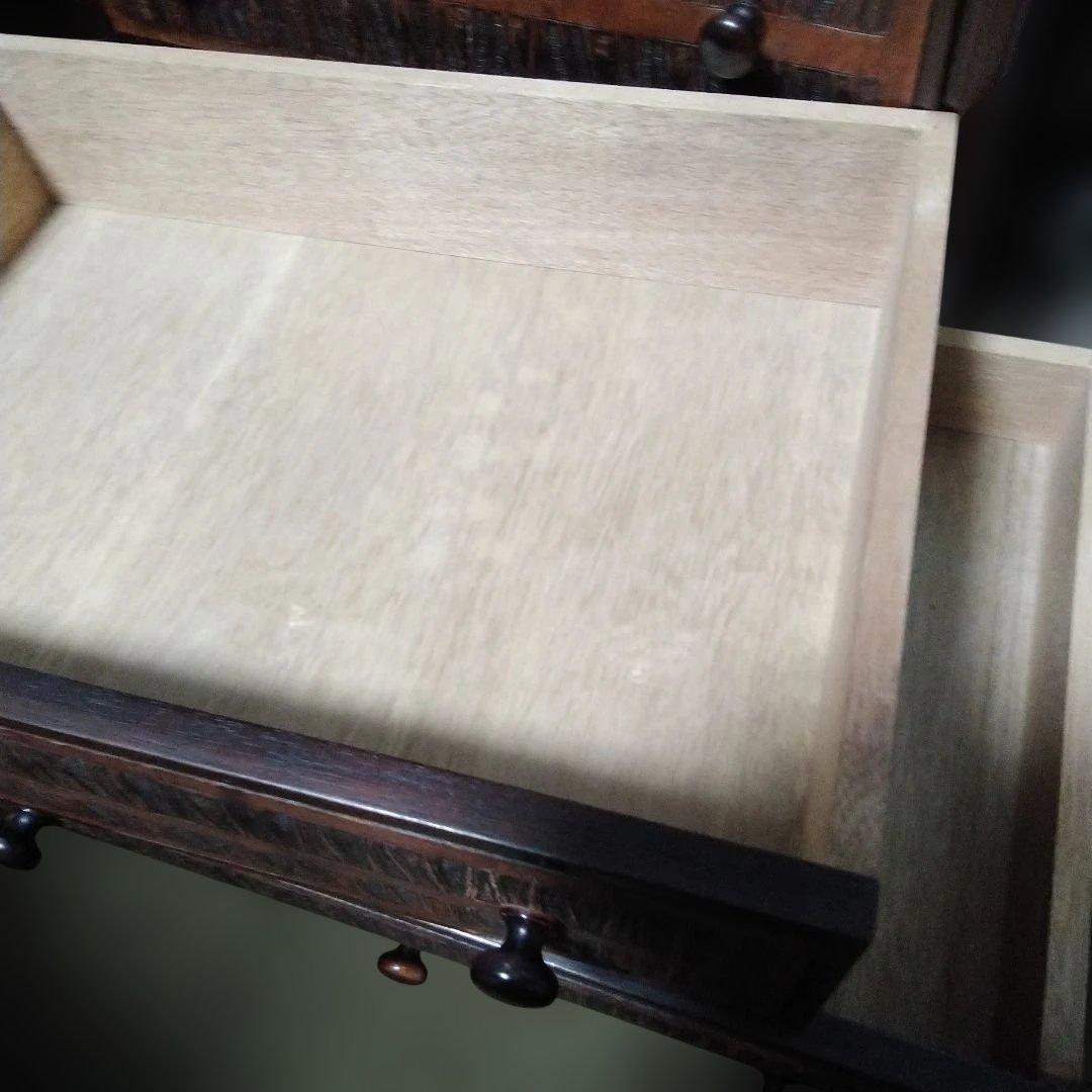 前面レザークラフト張り 6段キャビネット、チェスト