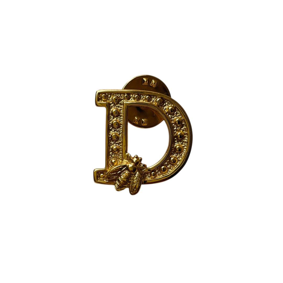 希少 クリスチャンディオール ピンブローチ ロゴ アルファベット 蜂 ビー