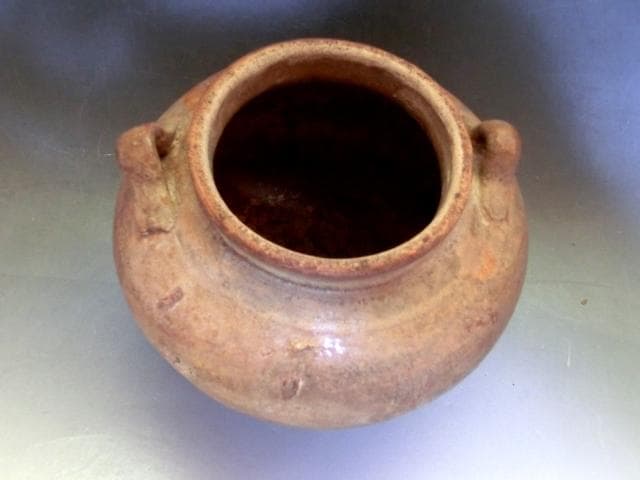 壷■船壷 耳付き古壺 茶壷 花瓶 古玩 唐物 中国 古美術 時代物 骨董品■