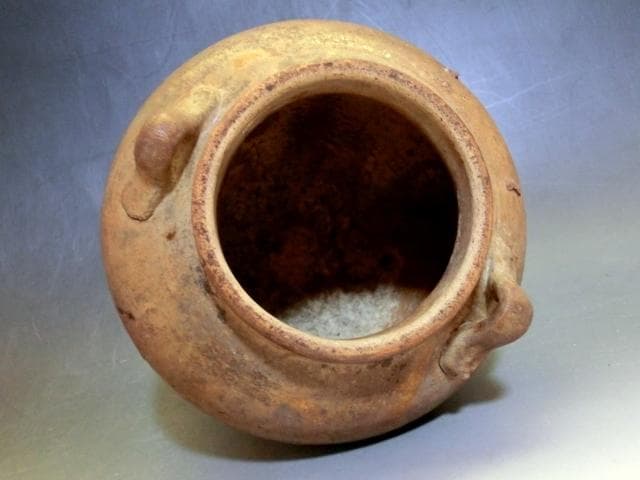 壷■船壷 耳付き古壺 茶壷 花瓶 古玩 唐物 中国 古美術 時代物 骨董品■