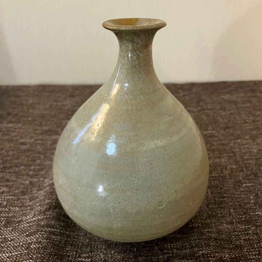 李朝酒器　徳利　奈良蔵出し　高麗青磁