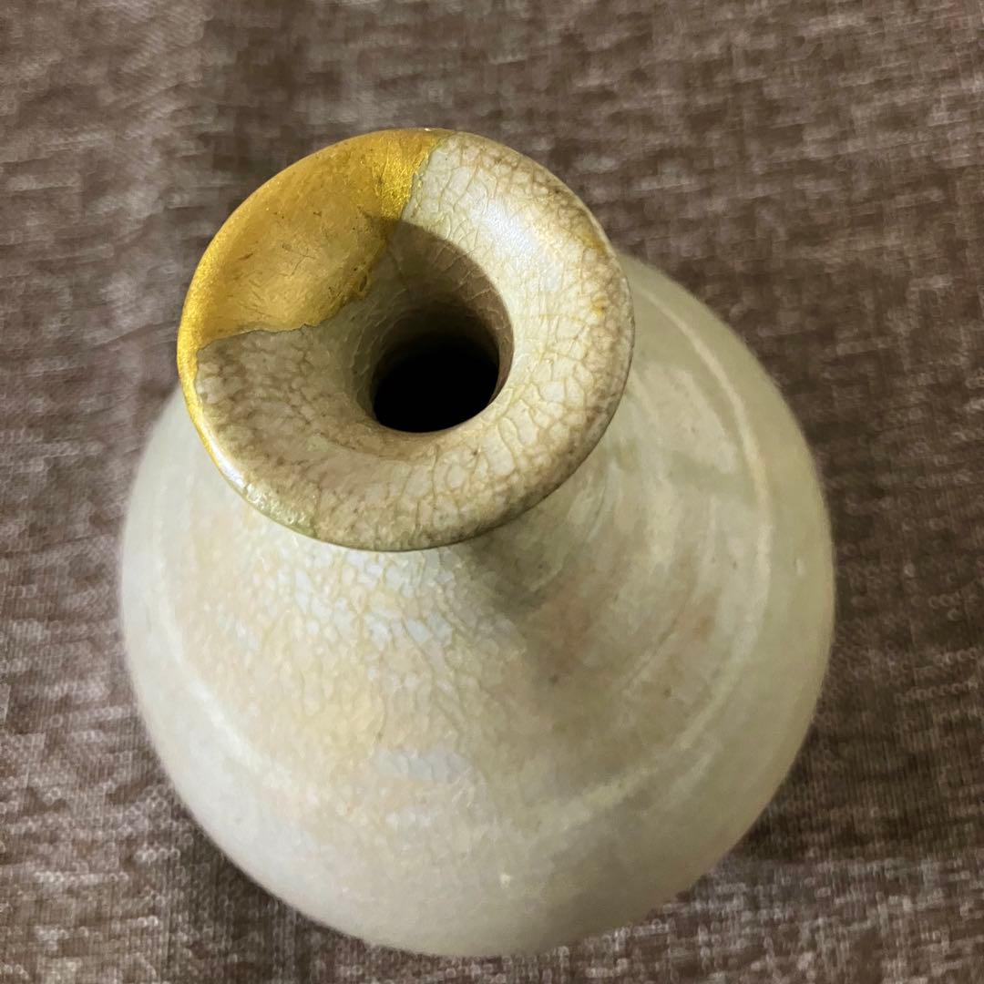 李朝酒器　徳利　奈良蔵出し　高麗青磁