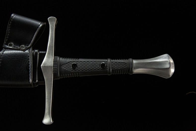 黒鞘 西洋剣 古兵器 武具 手鍛造打 鋼刀 冷兵器 護身工具 贈り物 長剣